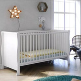 Little Acorns Traditional Sleigh Cot Bed - White