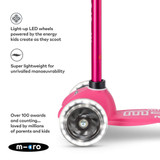 Micro Mini Deluxe LED Scooter - Pink (Outlet)