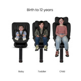 Silver Cross Motion 3 All Size Car Seat (360 Rotation) - Iconic Black