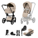 Cybex Priam Comfort Ultimate Bundle - Matt Black/Cozy Beige