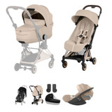 Cybex Coya Style Ultimate Bundle - Rose Gold/Cozy Beige
