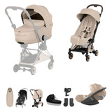 Cybex Coya Style Ultimate Accessory Bundle - Rose Gold/Cozy Beige