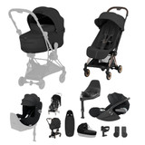 Cybex Coya Style Ultimate Birth & Beyond Bundle - Rose Gold/Sepia Black