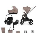 Venicci Claro 2 4-in-1 Pebble 360 Pro2 + Base Travel System - Almond