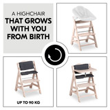 Hauck Beta+ Wooden Highchair - Whitewashed