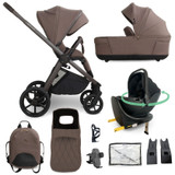 My Babiie MB450 LUXE 3-in-1 Travel System + Rotating Car Seat & Base - Cookie