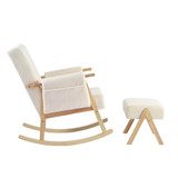 Bebe & Beyond Storyteller Nursing Chair & Stool - Off White