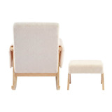Bebe & Beyond Storyteller Nursing Chair & Stool - Off White