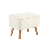 Bebe & Beyond Soother Nursing Chair & Stool - Off White