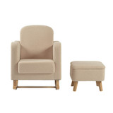 Bebe & Beyond Soother Nursing Chair & Stool - Oat