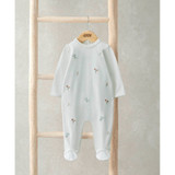 Mamas & Papas Embroidered Flower All in One Sleepsuit