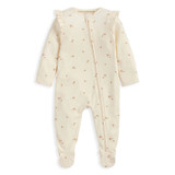 Mamas & Papas Floral Zip Sleepsuit