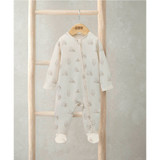Mamas & Papas Teddy Bear Print Zip All In One Sleepsuit
