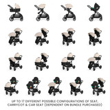 Ickle Bubba Virgo Nimbus Travel System - Black/Stone/Black