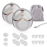 Kinderkraft MamaFlow Double Hands Free Single Breast Pump - Gold