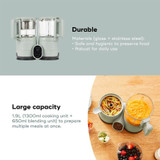 Babymoov Nutribaby Glass 2.0 Baby Food Maker - Sage (Outlet)