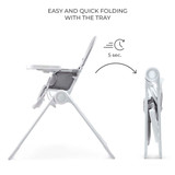 Kindekraft BINCI Highchair - Light Grey