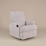Obaby Madison Swivel Glider Recliner Chair - Chenille Marshmallow