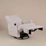 Obaby Madison Swivel Glider Recliner Chair - Chenille Marshmallow