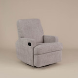 Obaby Madison Swivel Glider Recliner Chair - Chenille Mushroom