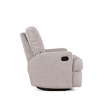 Obaby Madison Swivel Glider Recliner Chair - Chenille Mushroom
