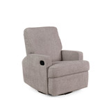 Obaby Madison Swivel Glider Recliner Chair - Chenille Mushroom
