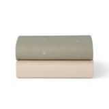 Snuz Twin Pack Crib Sheets - Sage Cross