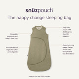 SnuzPouch Sleeping Bag 0-6m 2.5 Tog - Sage Cross