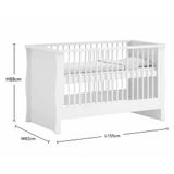 Little Acorns Celeste Cot Bed - White