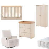 Obaby Evie 6-Piece Nursery Bundle with Chair - Cashmere