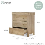 Obaby Nika 6-Piece Chair and Cloud Crib Nursery Bundle - Oak