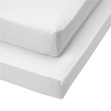 Tutti Bambini Cot Bed Fitted Sheets 2pk - Essentials White