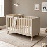 Babymore Dante 3 Piece Nursery Room Set with Cot Top Changer - Cashmere