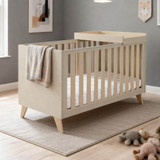 Babymore Dante 3 Piece Nursery Room Set with Cot Top Changer - Cashmere