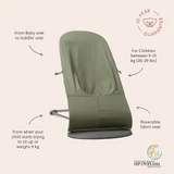 BabyBjorn Bouncer Bliss - Woven Classic Quilt Dark Green (Outlet)