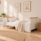 Tutti Bambini Misha Cot Bed - White/Golden Oak