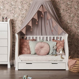 Obaby Stamford Sleigh Mini Cot Bed - White