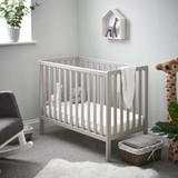 Obaby Bantam Space Saver Cot + Fibre Mattress - Warm Grey