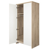 Tutti Bambini Modena Wardrobe - Oak/White - angle view - open