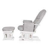 Tutti Bambini GC35 Glider Chair - White with Grey Cushions