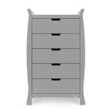 Obaby Stamford Sleigh 7 Piece Room Set - Warm Grey (tall chest)