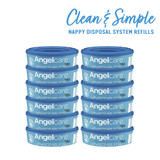 Angelcare Nappy Refill Cassettes 12-Pack