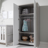 Tutti Bambini Modena Wardrobe - Grey Ash / White