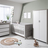 Tutti Bambini Modena 3 Piece Room Set - Grey Ash / White