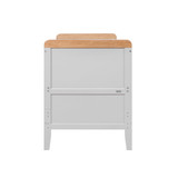 Tutti Bambini Rio Cot Bed with Cot Top Changer & Mattress - Grey/Oak - cotbed - side