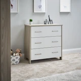Obaby Nika 3 Piece Room Set - Grey Wash & White