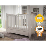 Babymore Eva Drop Side Cot Bed - White