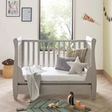 Babymore Eva Drop Side Cot Bed - Grey