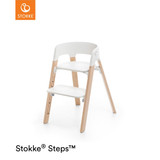 Stokke® Steps™ Chair - White Seat / Natural Legs