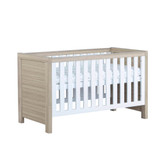 Babymore Luno Cot Bed - Oak/White